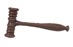 Dollhouse Miniature Judge's Gavel Brown